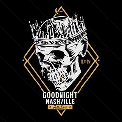 good night nashville jelly roll skull svg