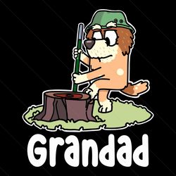 retro bluey grandad family cartoon svg