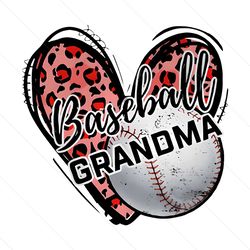 retro heart baseball grandma png