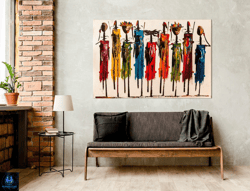 abstract african art prints large wall art african american canvas wall art african woman art living room wall art