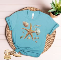 vintage starfish sea animal tshirt,retro ocean nature shirt,sealife tshirt, whale, dolphin tee, gift for her & him,unise