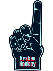 seattle kraken hockey foam finger