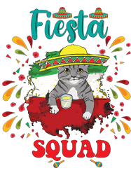 cinco de mayo fiesta squad design cute cat mexican lovers(1)