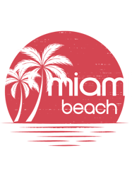 retro miami beach sunset