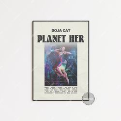 doja cat posters  planet her poster, album cover poster, poster print wall art, custom poster,  doja cat, hot pink, plan
