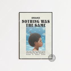 drake poster  nothing was the same poster, album cover poster poster print wall art, custom poster,  drake, nothing was