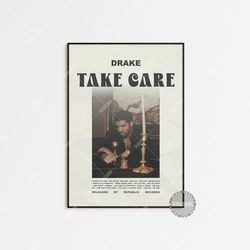 drake poster  take care poster, album cover poster poster print wall art, custom poster,  drake, nothing was the same, t