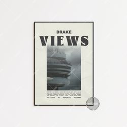 drake posters  views poster, album cover poster poster print wall art, custom poster,  drake, nothing was the same, view