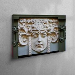 3d canvas, canvas home decor, canvas gift, art nouveau printed, face statue art, abstract face wall art, abstract artwor