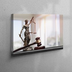 3d canvas, canvas print, large wall art, lady themis with scales, lawyer office canvas poster, lady justice art, lawyer