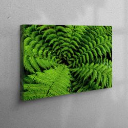 3d canvas, personalized gifts, custom canvas, fern, floral printed, green 3d canvas, botanical canvas art, flower art ca