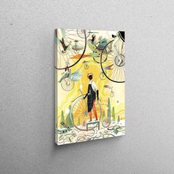 bicycle canvas print, modern canvas, minimal canvas, bicycle canvas print, personalized wedding gift printed, modern wal