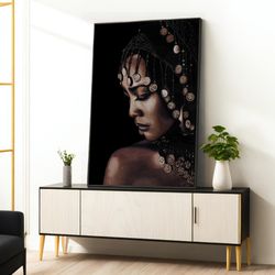 african woman canvas wall art, canvas art, women wall art, canvas wall art, ethnic women wall art,african woman wall art
