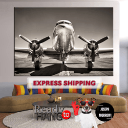 airplane wall art gray plane art aviation multi panel print wall decor