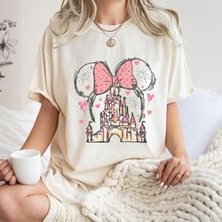 comfort colors minnie castle valentines t-shirt, valentines day t-shirt, gift for beloved, disney castle shirt