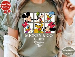 disney mickey & co est.1928 mickey and friends retro shirt, magic kingdom