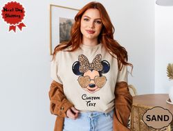 leopard minnie mouse shirt, woman disney shirt