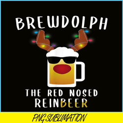 brewdolph png the red nosed reinbeer png funny christmas gift for beer lover png