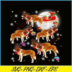 christmas cute santa claus riding saint bernard xmas pajamas sweatshirt png