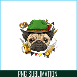 pug oktoberfest png german beer fest png dog and beer png