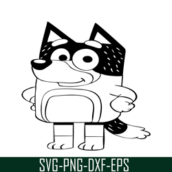 bluey black and white svg png dxf eps bluey svg bluey movie svg