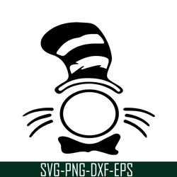 the cat in the black hat monogram svg, dr seuss svg, cat in the hat svg ds105122306