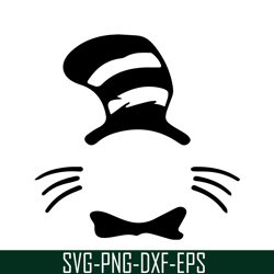 black cat with the black hat monogram svg, dr seuss svg, cat in the hat svg ds105122309