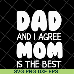 dad and i agree mom is the best svg, fathers day svg, png, dxf, eps digital file ftd04052101