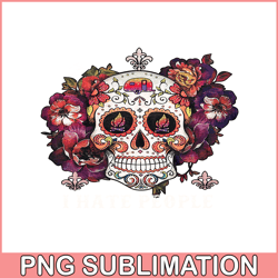 i hate people png skull flower png camping lover png