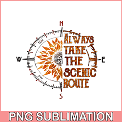 always take the scenic route png special compass png camping stuff png