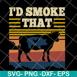 id smoke that retro vintage funny farm animals farmer svg, png, dxf, eps digital file fn12062106