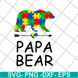 papa bear svg, fathers day svg, png, dxf, eps digital file ftd29042113