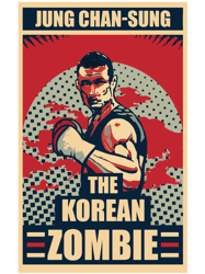 the korean zombie, mma fighter, propaganda retrostyle