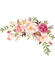 romantic watercolor flower bouquet
