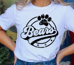 bears svg png, bears paw svg, bears mascot svg, bears cheer svg, retro bears svg, bears sport svg, bears shirt svg,bears