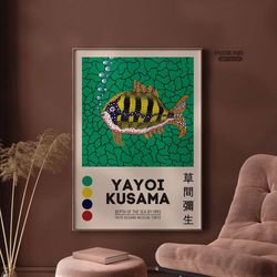 yayoi kusama art, depth of the sea poster
