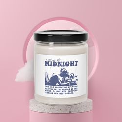 taylor swift midnight wax candle - special present for swiftie, lover