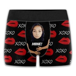 personalized boxer briefs custom face funny, men's underwear prank boxer briefs, valentine's day gift