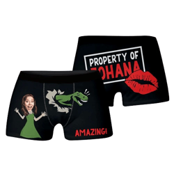 personalized boxers super enormous rex dinosaur mark property - he is mine underwear