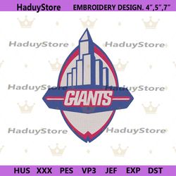 giants football logo embroidery, new york giants embroidery, giants design file