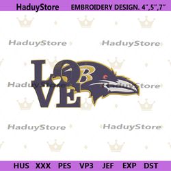 love baltimore ravens logo embroidery, baltimore ravens embroidery, design file