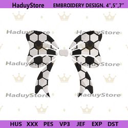 soccer bow embroidery designs file digital download files
