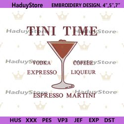 espresso martini embroidery designs download