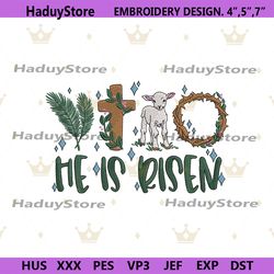 he is risen posters embroidery instant download