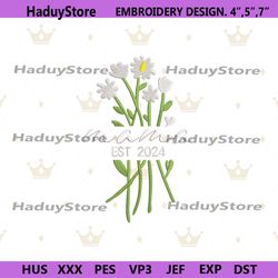 mama est 2024 embroidery instant design, mother day embroidery instant design files, mom embroidery digital design file