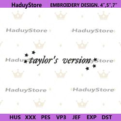 taylor version wordmark embroidery design download, the eras tour machine embroidery files, taylor swift concert embroid