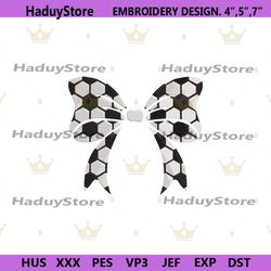 soccer bow embroidery designs file, soccer embroidery download, soccer bow machine embroidery designs digital instant fi