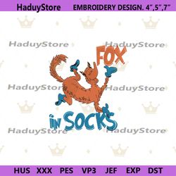 fox in socks machine embroidery instant download, fox in socks dr seuss embroidery download files, happy dr seuss file d