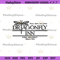 dragonfly inn stars hollow embroidery design instant, gilmore girls embroidery download, stars hollow gilmore girls embr