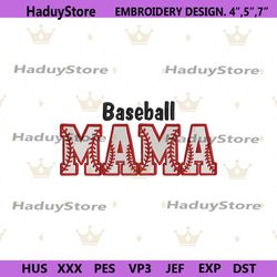 baseball mama embroidery design digital, mothers day embroidery digital files, mama sport embroidery digital file instan